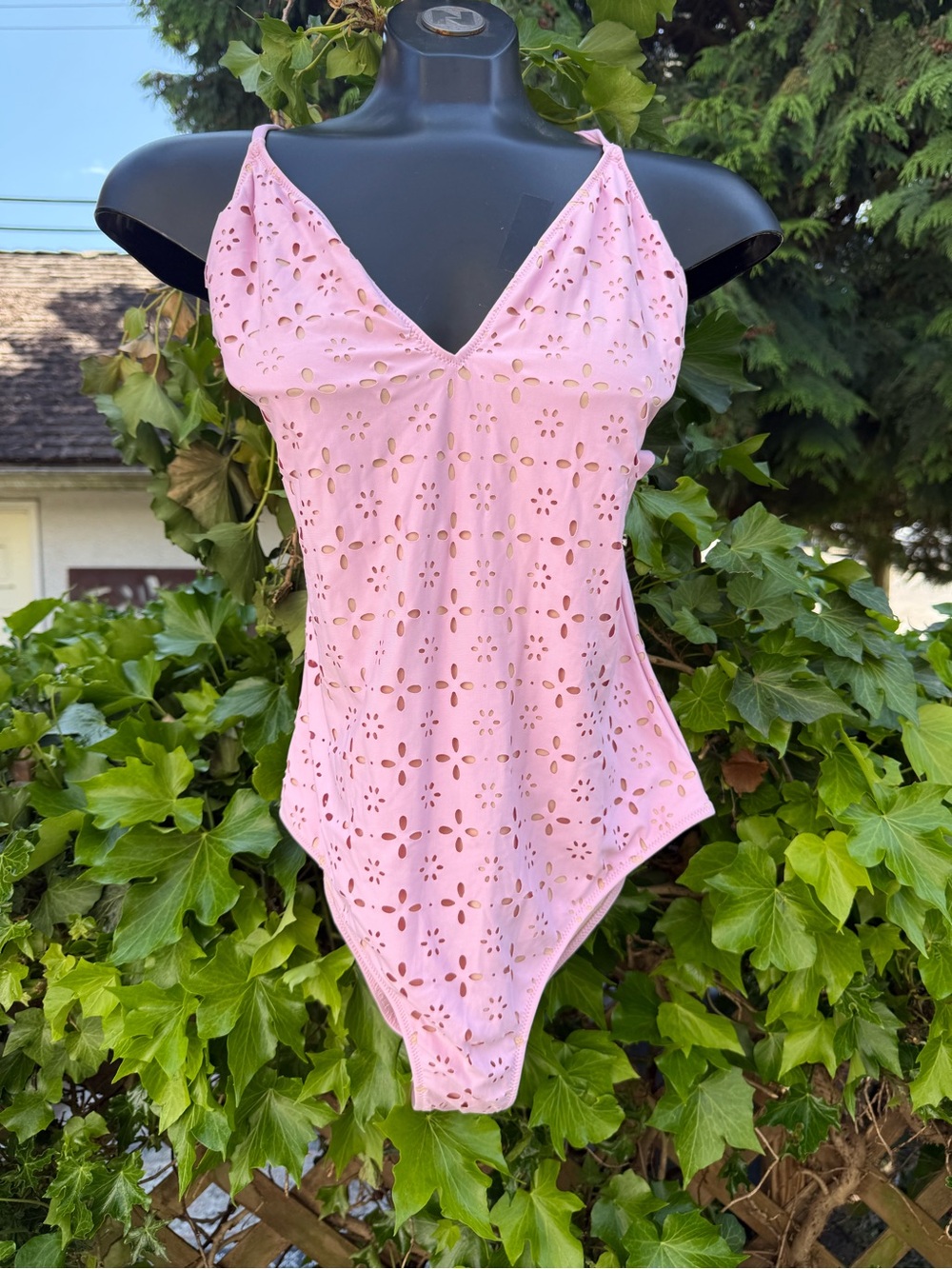 JCREW NWT laser eyelet LINED petal adjustable straps CURVED & flattering